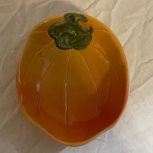 Williams Sonoma Jardin Potager Collection Pumpkin Shaped Serving Dip Bowl